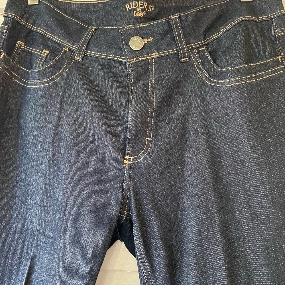 New Rider By Lee Without Tag MidRise Bootcut Beautiful Dark Indigo Blue Size 14M